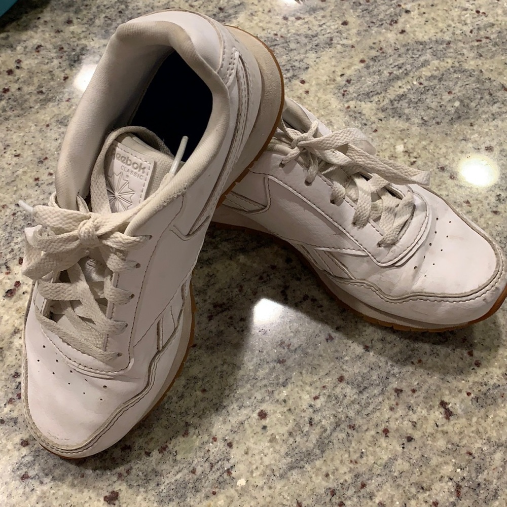 White size 1 Reebok Sneakers! Good shape.